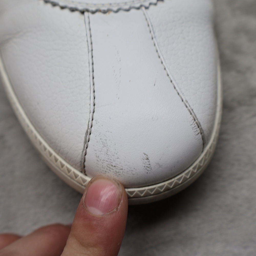 Gucci Mens 12 Sneakers White Leather Low Top Lace-Up Casual Classic Driving VTG - Picture 14 of 16